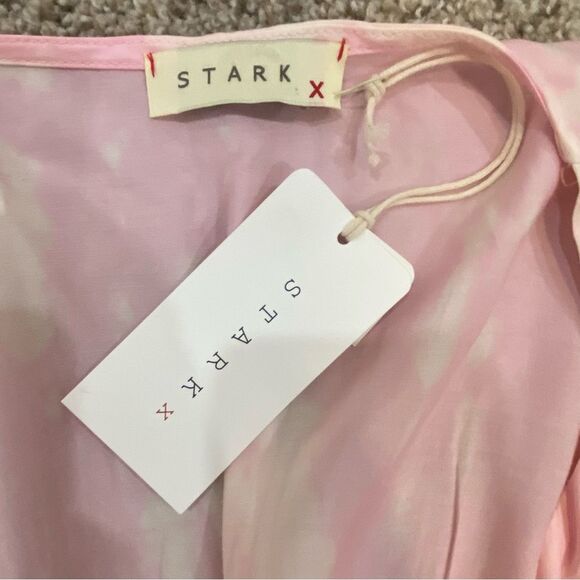 StarkX Women's Silky Maya Maxi Dress in Pink Tie-Dye Sz Small NWT - Picture 8 of 8